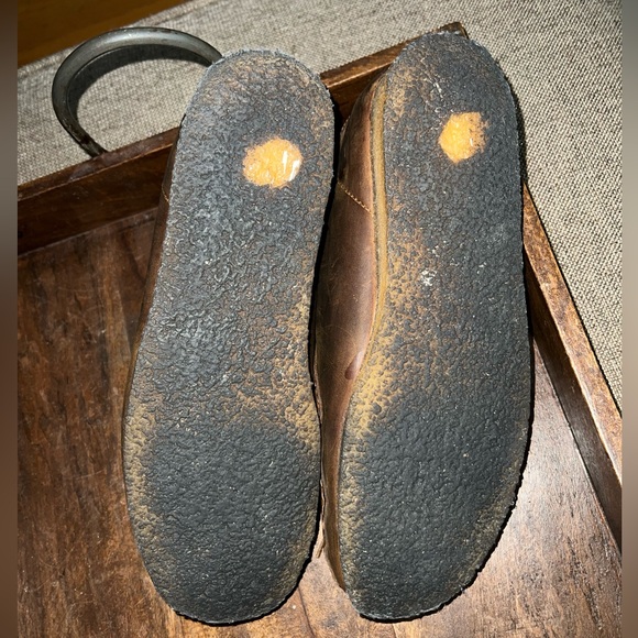 Clarks Original Wallabee in Beeswax Leather-Brown Sz 10.5M - Picture 7 of 7